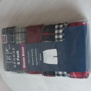 NIP George 6 Pack Woven Boxers